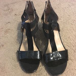 Black heeled sandals